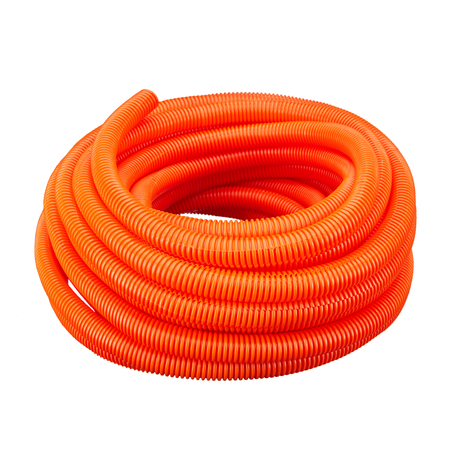 Hydromaxx 1/2"x100Ft Flexible Corrugated Orange LDPE Split Tubing Wire Loom OLDPES0012100